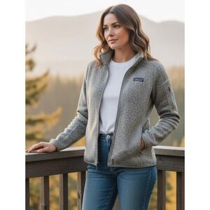 Patagonia Women's Gray Fleece Full Zip Jacket Size M